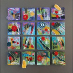 Fragmented Felt: an abstract image in sixteen tiles