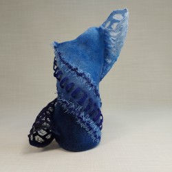 Spiral Slide Vessel - felt & freehand machine embroidery