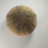 Organic multi-layered wet-felted vessel in pink and green