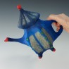 Blue nuno-felted teapot