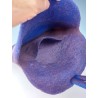 Wet-Felted Backpack – Zigzag Pattern in blue and purple hues