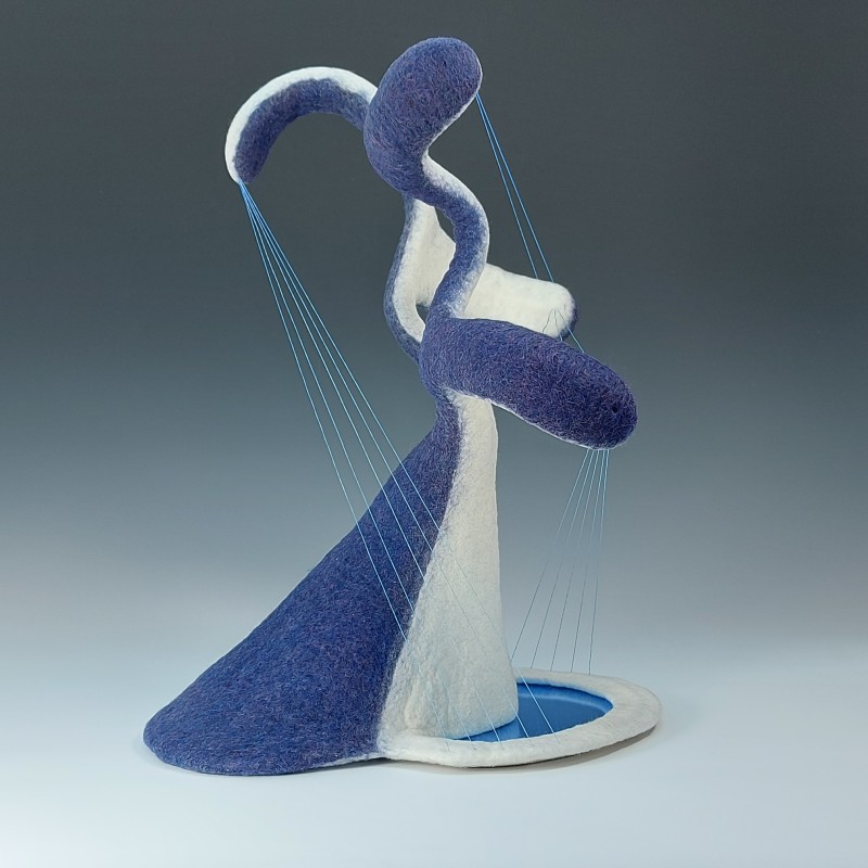 Rain Dance - mixed media sculpture