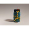 Miniature functional wet-felted Kintsugi jar with fitted lid