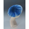 Blue beret wet-felted in hand-dyed Blue-faced Leicester wool