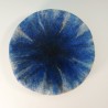 Blue beret wet-felted in hand-dyed Blue-faced Leicester wool