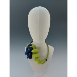 Wet-felted Double Spiral Necklace