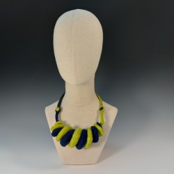 Wet-felted Double Spiral Necklace