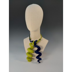 Wet-felted Double Spiral Necklace