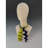 Wet-felted Double Spiral Necklace