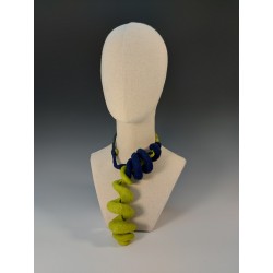 Wet-felted Double Spiral Necklace