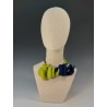Wet-felted Double Spiral Necklace