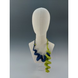 Wet-felted Double Spiral Necklace