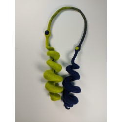 Wet-felted Double Spiral Necklace