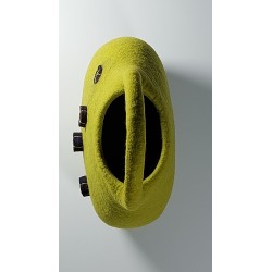 Wet-felted Wool Handbag – Green with Purple & Gold Accents