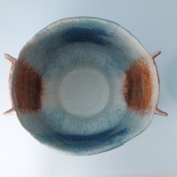 Iron and Water – Wet‑Felted Sculptural Vessel