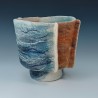 Iron and Water – Wet‑Felted Sculptural Vessel