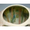 Carved Gourd Vessel – Wet-felted, hand‑dyed wool & silk