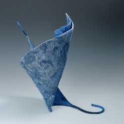 The Witch's Cape - a wet-felted gravity defying wool sculpture