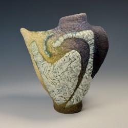 Textured Felt Vessel - reminiscent of Aladdin’s lamp