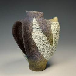 Textured Felt Vessel - reminiscent of Aladdin’s lamp
