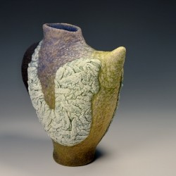 Textured Felt Vessel - reminiscent of Aladdin’s lamp