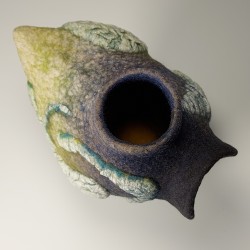 Textured Felt Vessel - reminiscent of Aladdin’s lamp