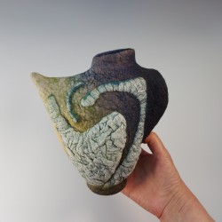 Textured Felt Vessel - reminiscent of Aladdin’s lamp