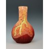 Molten Flow - wet-felted wool vessel incorporating paper and silk