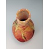 Molten Flow - wet-felted wool vessel incorporating paper and silk