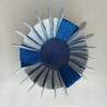 Finned Wet-felted Dish in Blue and White