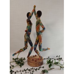 Dancing in the Garden of Eden - mixed media sculpture