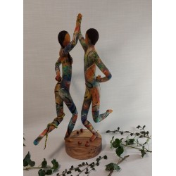 Dancing in the Garden of Eden - mixed media sculpture