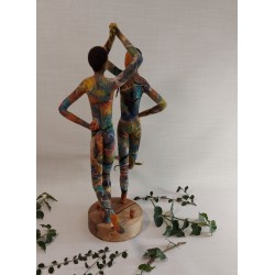 Dancing in the Garden of Eden - mixed media sculpture