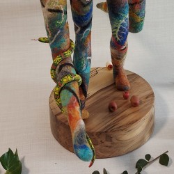 Dancing in the Garden of Eden - mixed media sculpture