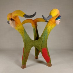 Tug of War - Mixed media sculpture