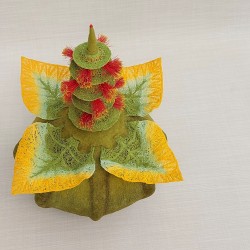 Cucurbita Citrina – Bottlebrush Gourd  - Fibre Sculpture
