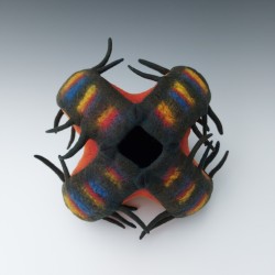 Dragon’s Egg – Wet-Felted Octagonal Vessel