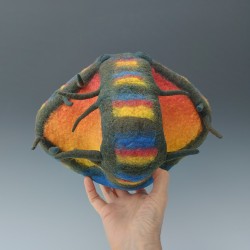 Dragon’s Egg – Wet-Felted Octagonal Vessel