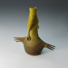 Striding along - wet-felted sculptural vessel