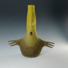 Striding along - wet-felted sculptural vessel